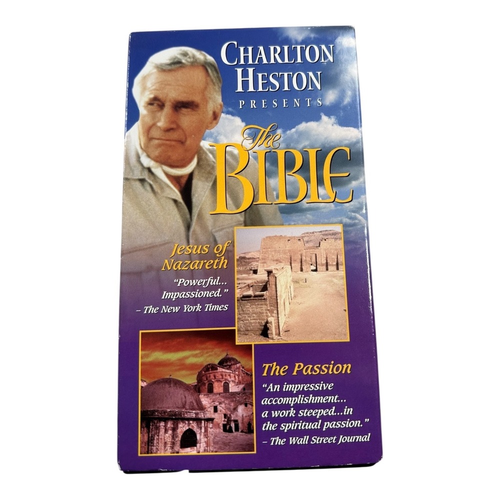 Charlton‎ Heston The Bible Jesus of Nazareth The Passion VHS Video Goodtimes